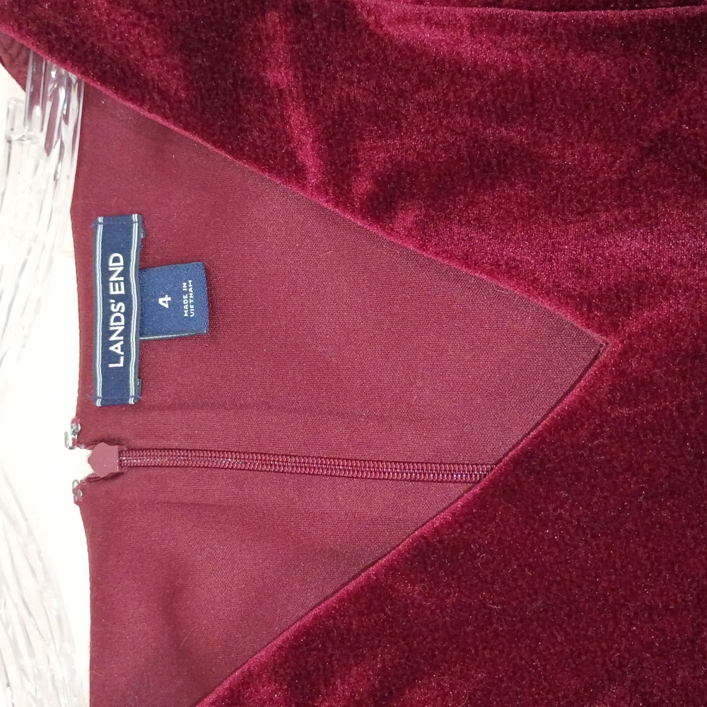 Lands' End, Women's Long Sleeve Dress - Deep Red - Picture 2 of 7